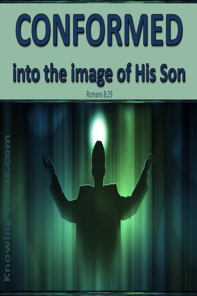 Romans 8:29 Conformed Into The Image Of Christ (aqua)